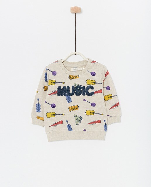 Sweatshirt de bebé menino Sfera com estampado Sweatshirt de bebé menino Sfera com estampado