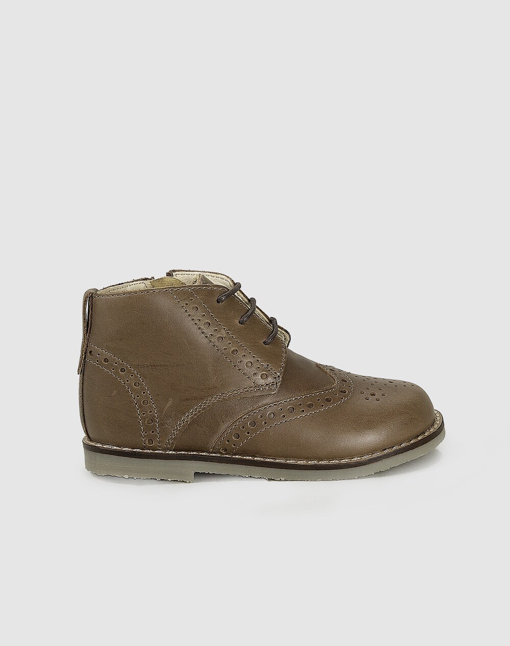 OTS baby's ecru lace-up boots, Makeup. thumbnail