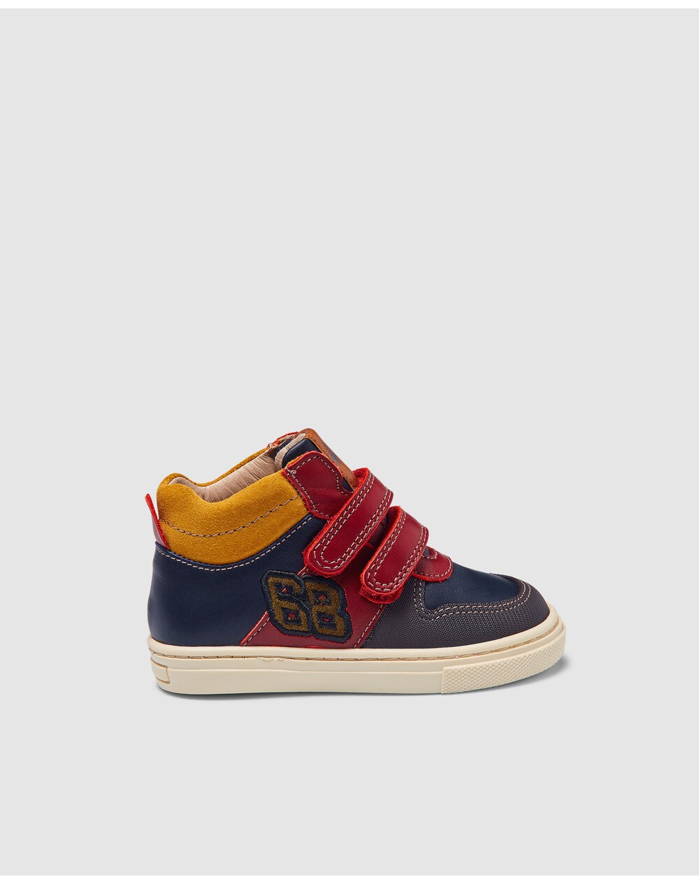 Garvalín baby boys' blue boots with double adhesive strap, Navy blue. thumbnail