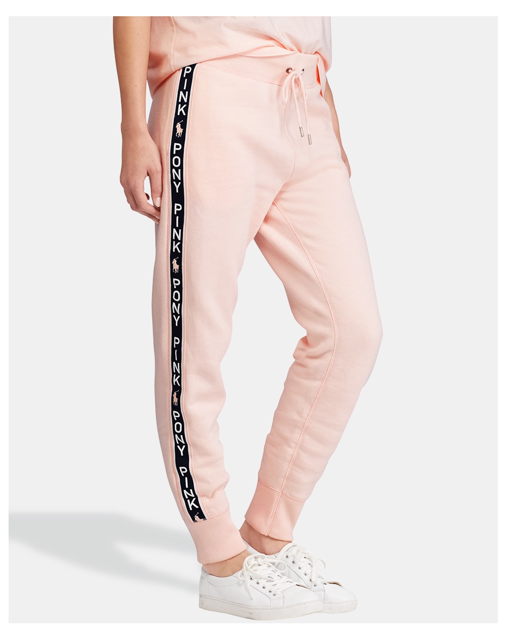 Polo Ralph Lauren Pink Pony women's jogging trousers with side stripes, Pink. thumbnail