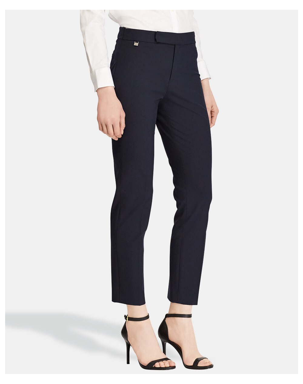 Lauren Ralph Lauren women's navy blue skinny trousers, Navy blue. thumbnail