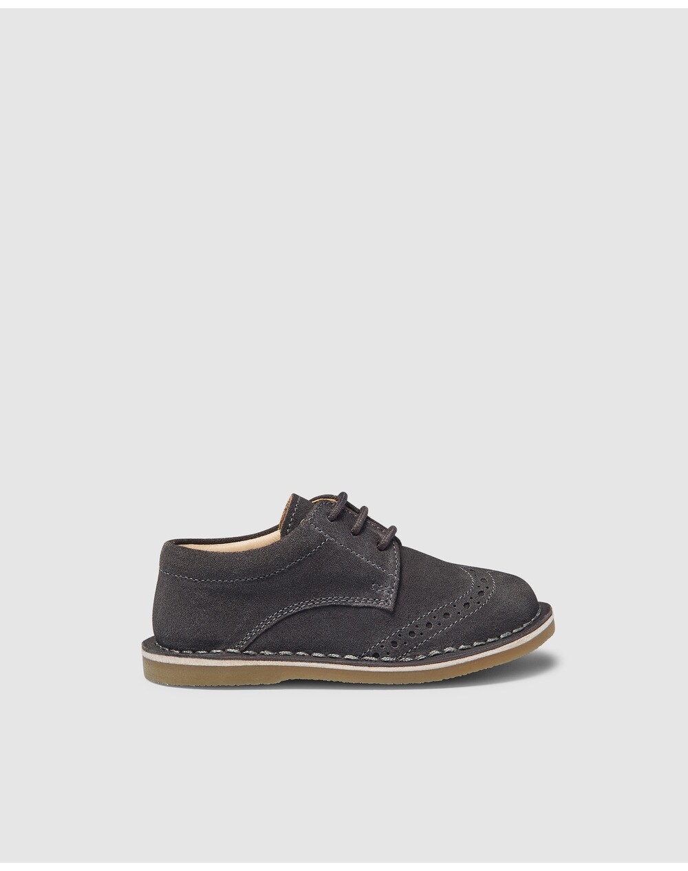 OTS baby boys' grey lace-up Oxford shoes, Grey. thumbnail