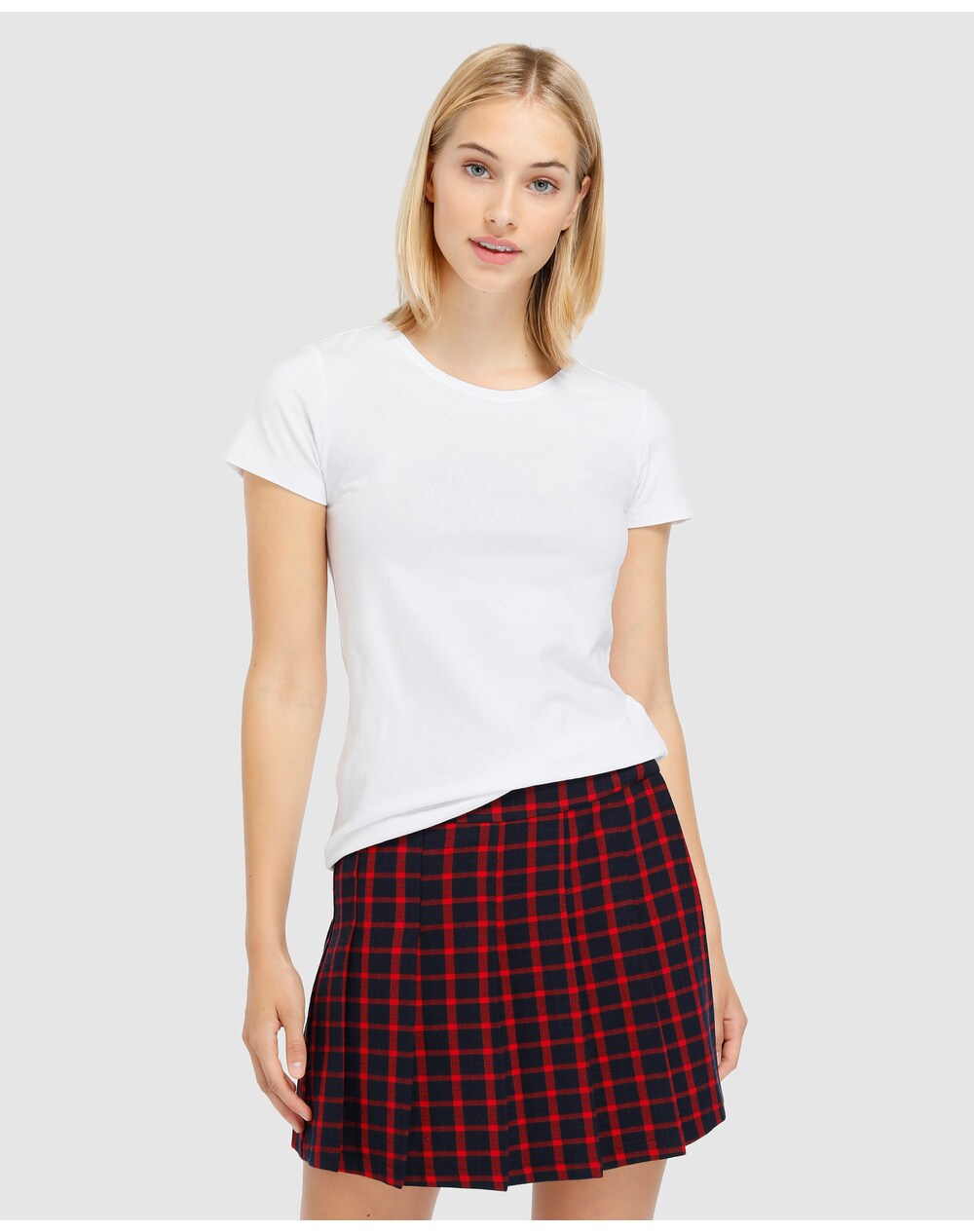 Easy Wear women's checked knife pleat skirt, Multicoloured. thumbnail