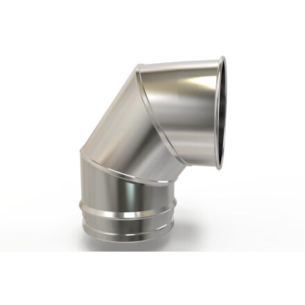 Image of Codo 90º Acero Inoxidable Pared Simple 000803616903