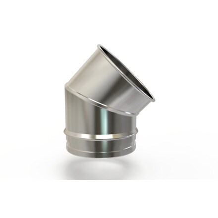 Image of Codo 45º Acero Inoxidable Pared Simple 000803616911