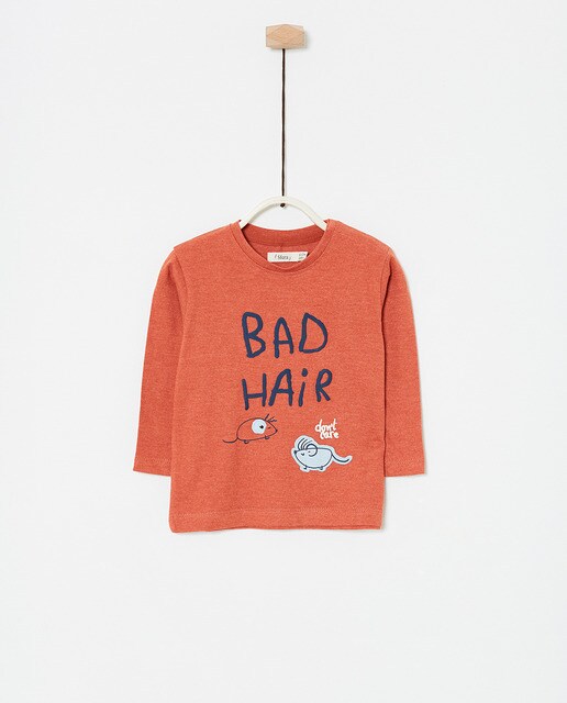 T-shirt de bebé menino Sfera cobre com estampado T-shirt de bebé menino Sfera cobre com estampado