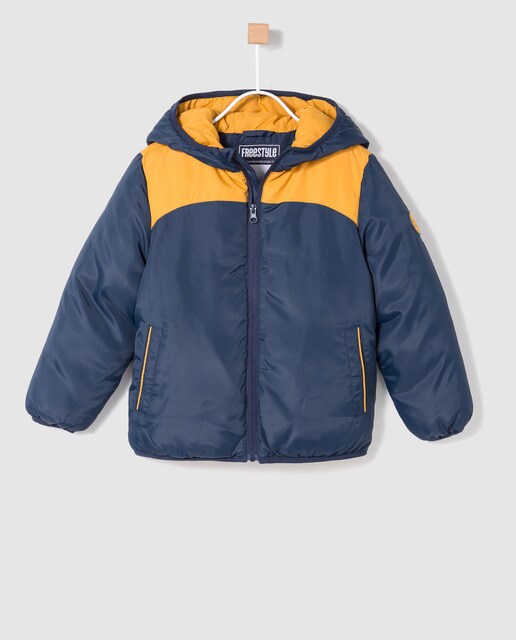 Parka de menino Freestyle bicolor com capuz Parka de menino Freestyle bicolor com capuz