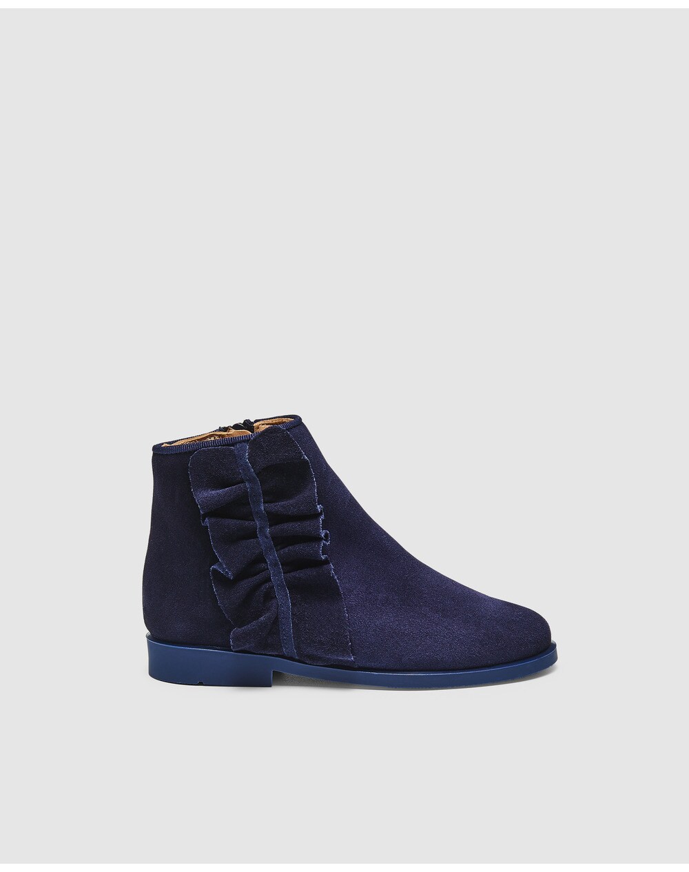 Bass 10 girls' blue suede ankle boots, Navy. thumbnail