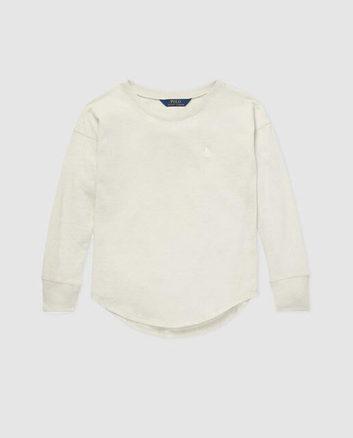 Sweatshirt de menina Polo Ralph Lauren branca Sweatshirt de menina Polo Ralph Lauren branca