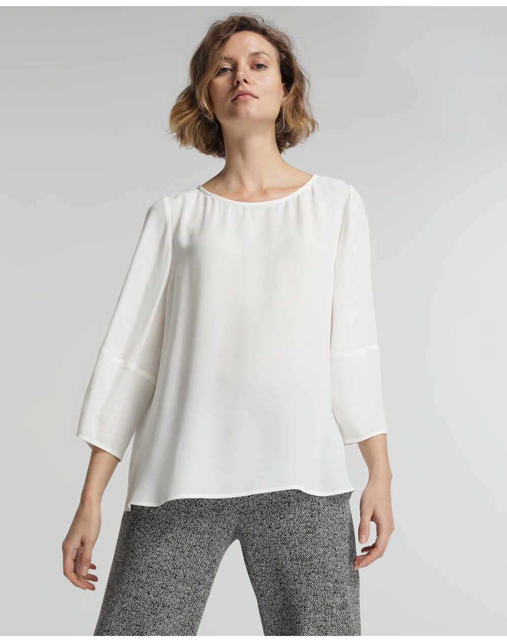 El Corte Inglés Woman Limited women's ecru fluid blouse, Ecru. thumbnail