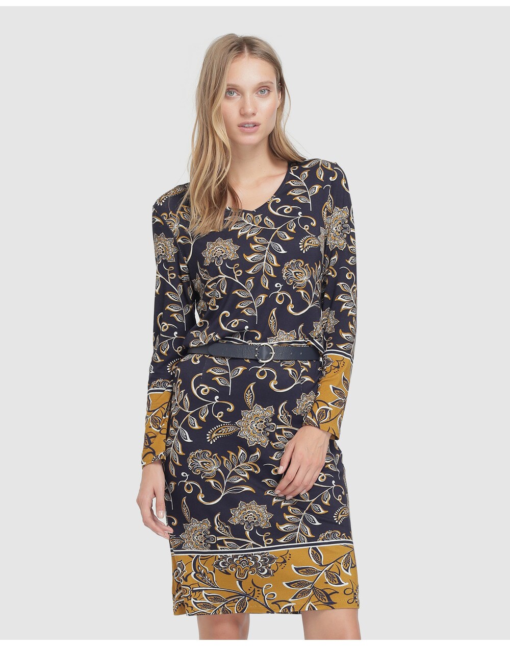 Naulover women's two-toned floral print skirt, Multicoloured. thumbnail