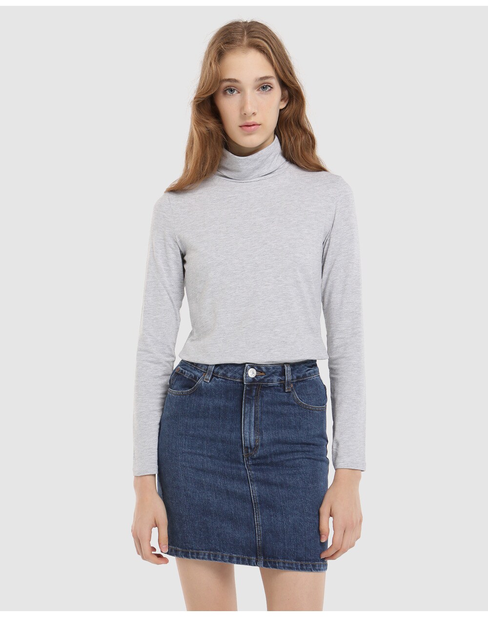 Easy Wear women's denim straight skirt, Blue. thumbnail
