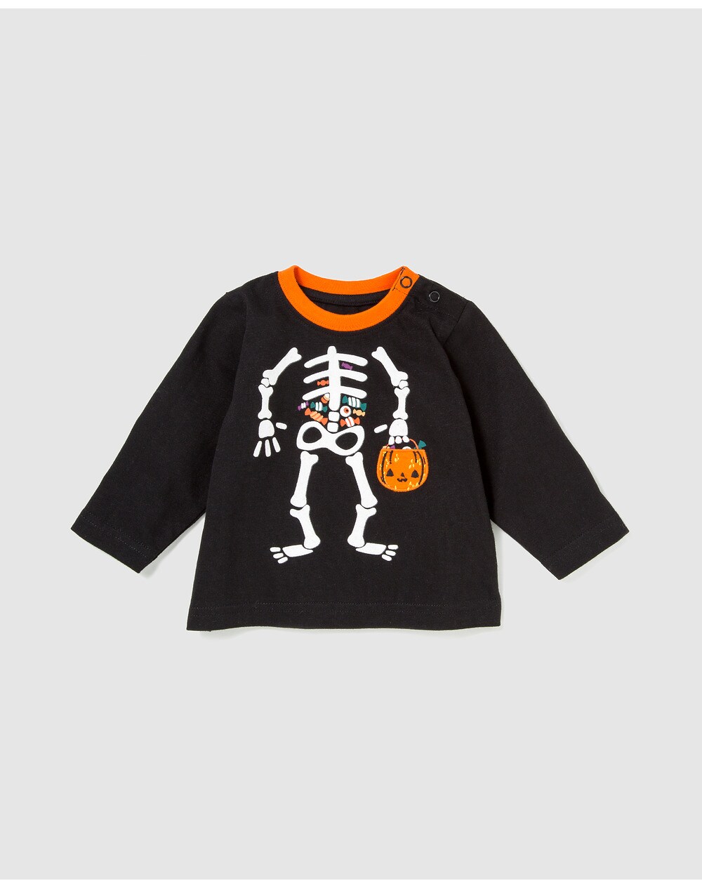 Freestyle baby boys' black T-shirt with a skeleton, Black. thumbnail