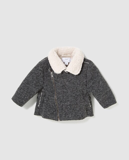 Blusão perfeito de pano de bebé Brotes cinzento Blusão perfeito de pano de bebé Brotes cinzento