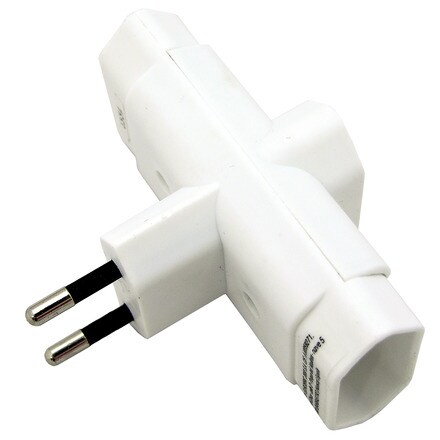 Image of Ladron 10a 3 Enchufes Lateral 000303000764