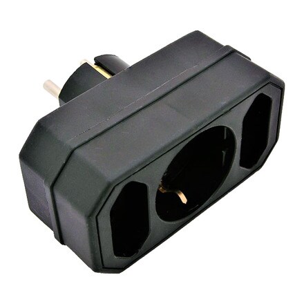 Image of Adaptador 2t 10a + 1t 16a Negro 000304502933