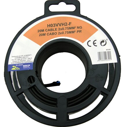 Image of Cable 25 M H03vvh2 F 2x0,75 Mm2 Negro 000307003293