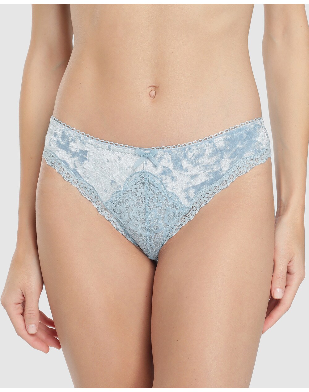 Énfasis bikini cut briefs with lace, Light blue. thumbnail