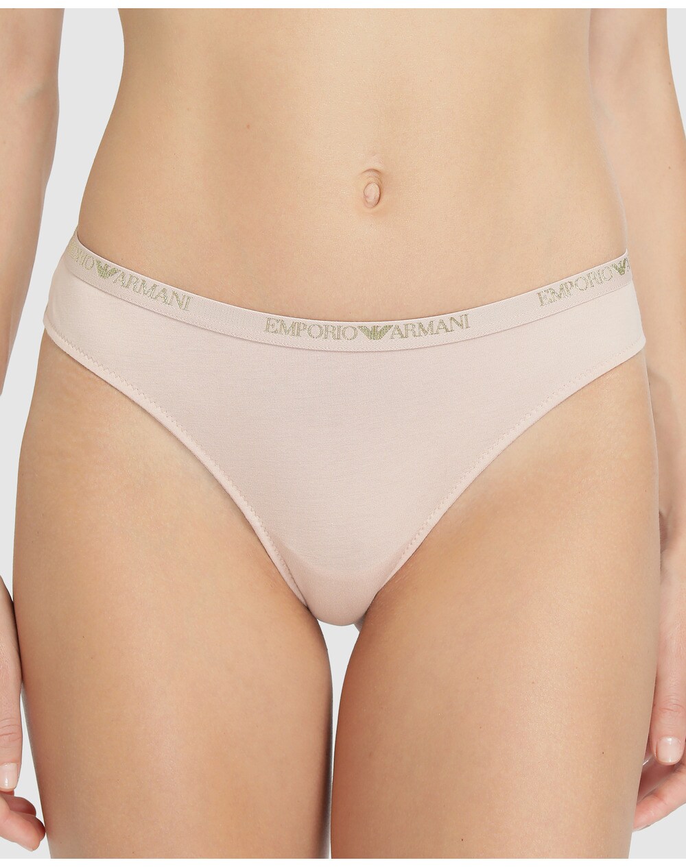 Emporio Armani Basic Cotton Brazilian briefs, Nude. thumbnail