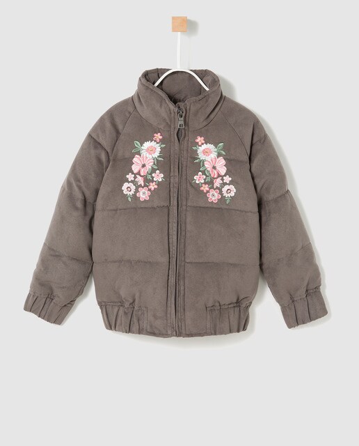 Blusão de menina Freestyle cinzento com bordados Blusão de menina Freestyle cinzento com bordados