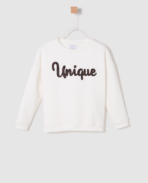Sweatshirt de menina Brotes cru ''UNIQUE'' Sweatshirt de menina Brotes cru ''UNIQUE''
