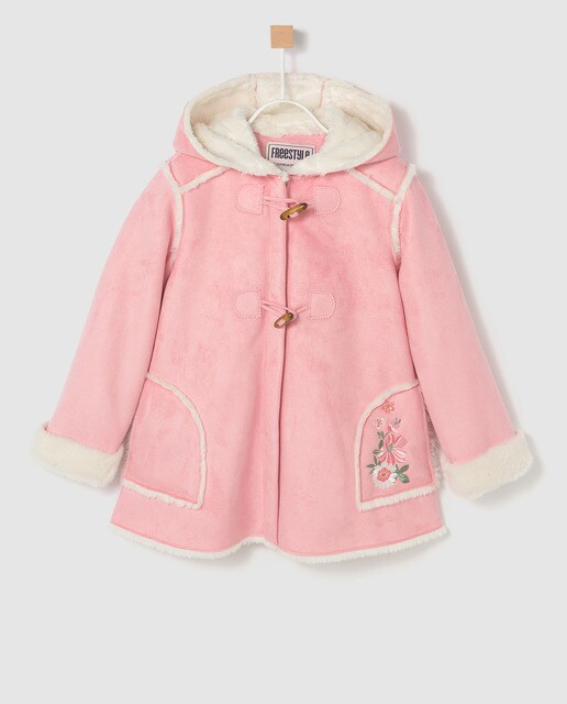 Sobretudo dupla face de menina Freestyle em rosa Sobretudo dupla face de menina Freestyle em rosa