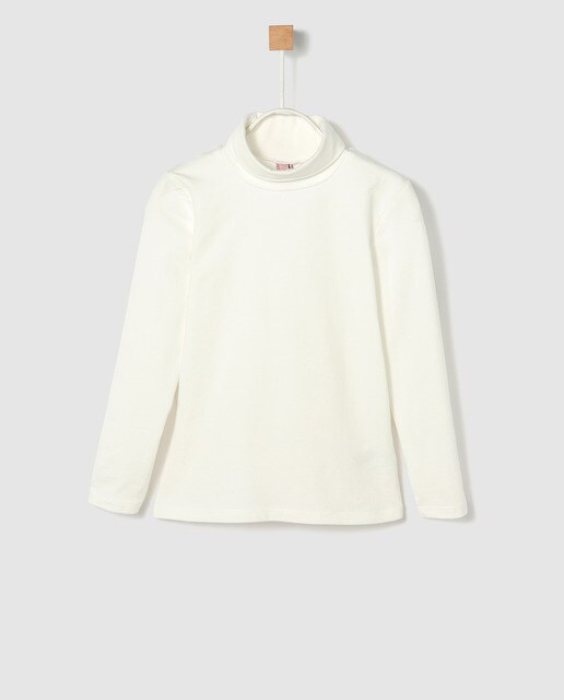 T-shirt de menina Freestyle em branco com gola dobrada T-shirt de menina Freestyle em branco com gola dobrada