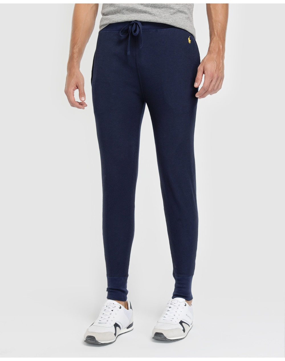 Polo Ralph Lauren men's long blue knitted pyjama bottoms, Navy blue. thumbnail