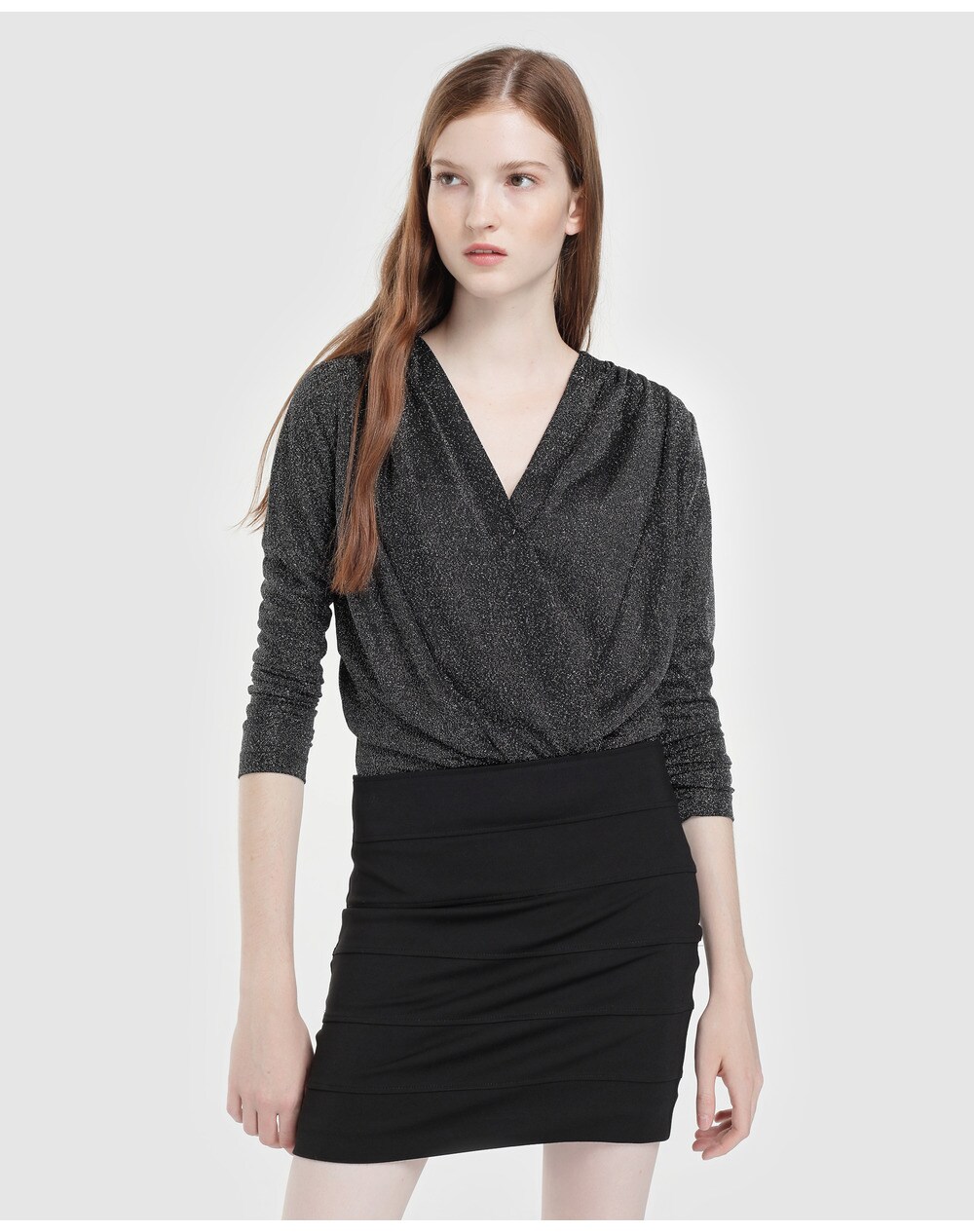 Green Coast women's black fitted skirt, Black. thumbnail