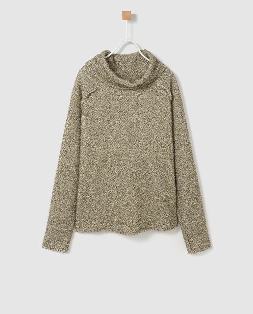 Camisola de malha Tarantela verde mesclado Camisola de malha Tarantela verde mesclado