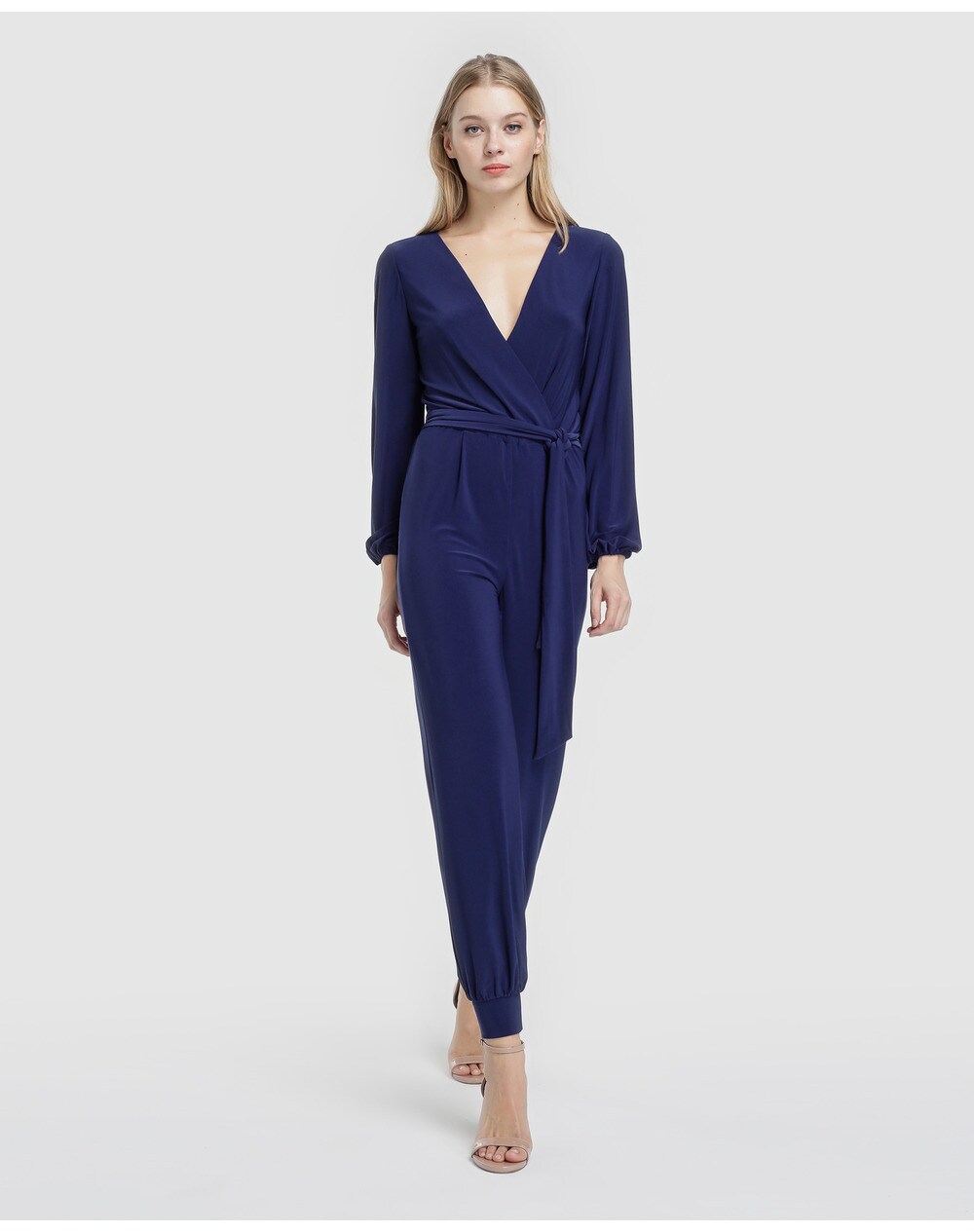 Lauren Ralph Lauren women's long navy blue jumpsuit, Navy blue. thumbnail