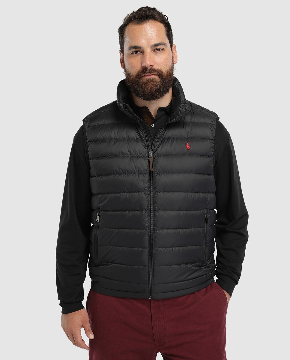 Chaleco Acolchado De Hombre Polo Ralph Laurent Negro Polo Ralph