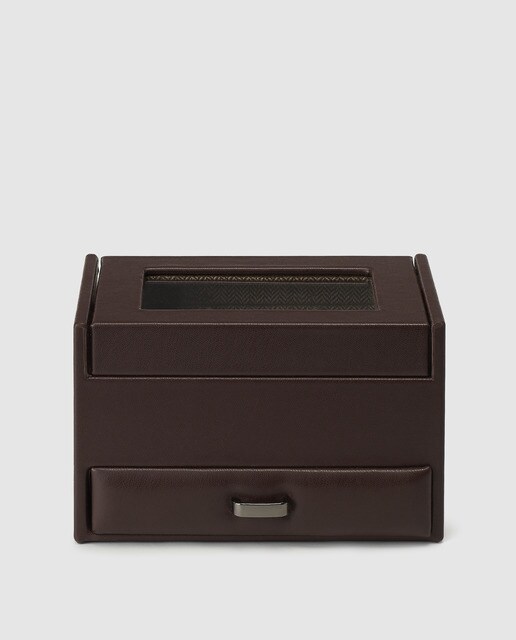 Porta-moedas Emidio Tucci de compartimento duplo castanho