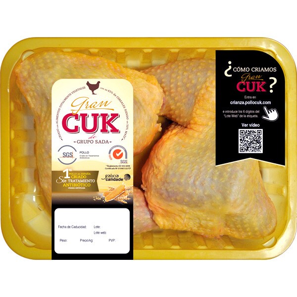 Pollo Cuk Criado Con Alimentaci N Vegetal Cuartos Traseros Peso