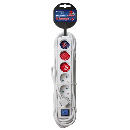 Image of Base Eléctrica Multiple 6 Tomas 000303006977