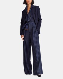 Calças largas de mulher Polo Ralph Lauren com risca diplomática