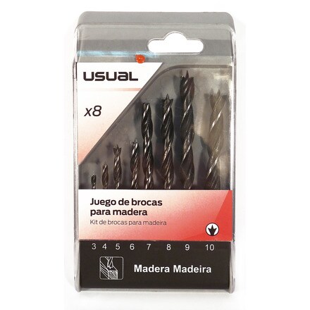 Image of Juego 8 Brocas Madera 000409009636