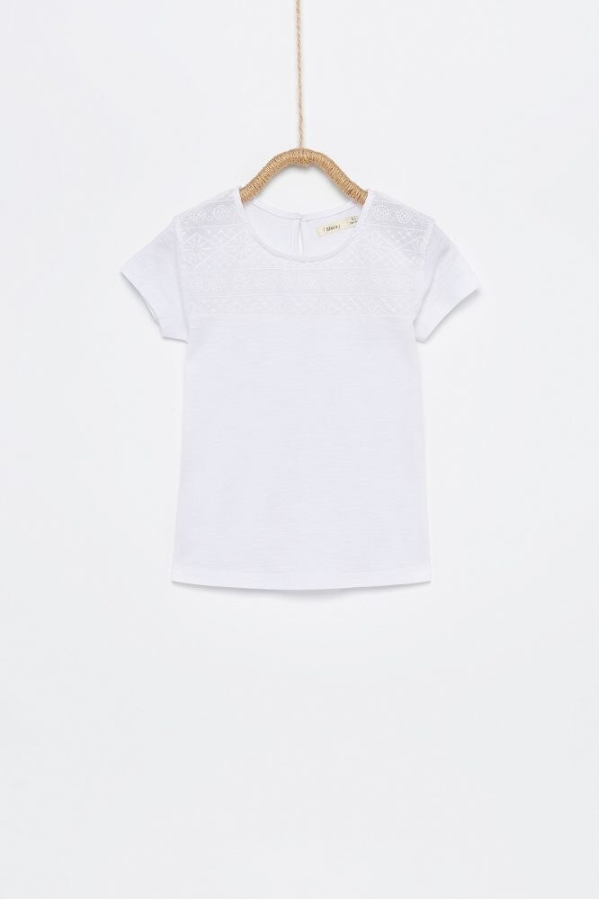 camiseta blanca basica niña