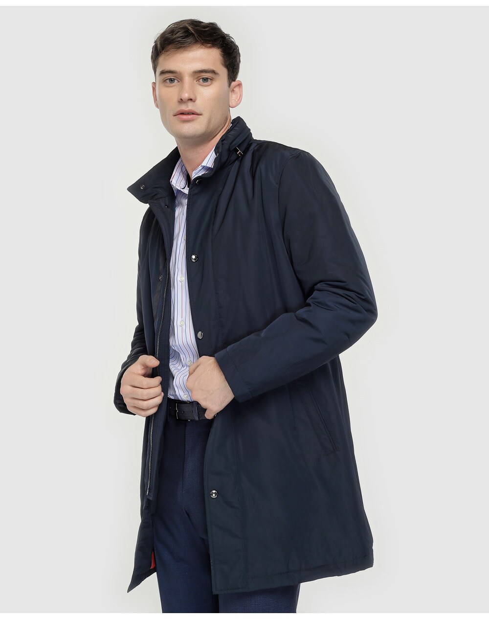 Manteau Tommy Tailored bleu à capuche
