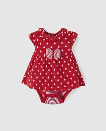girls red bodysuit