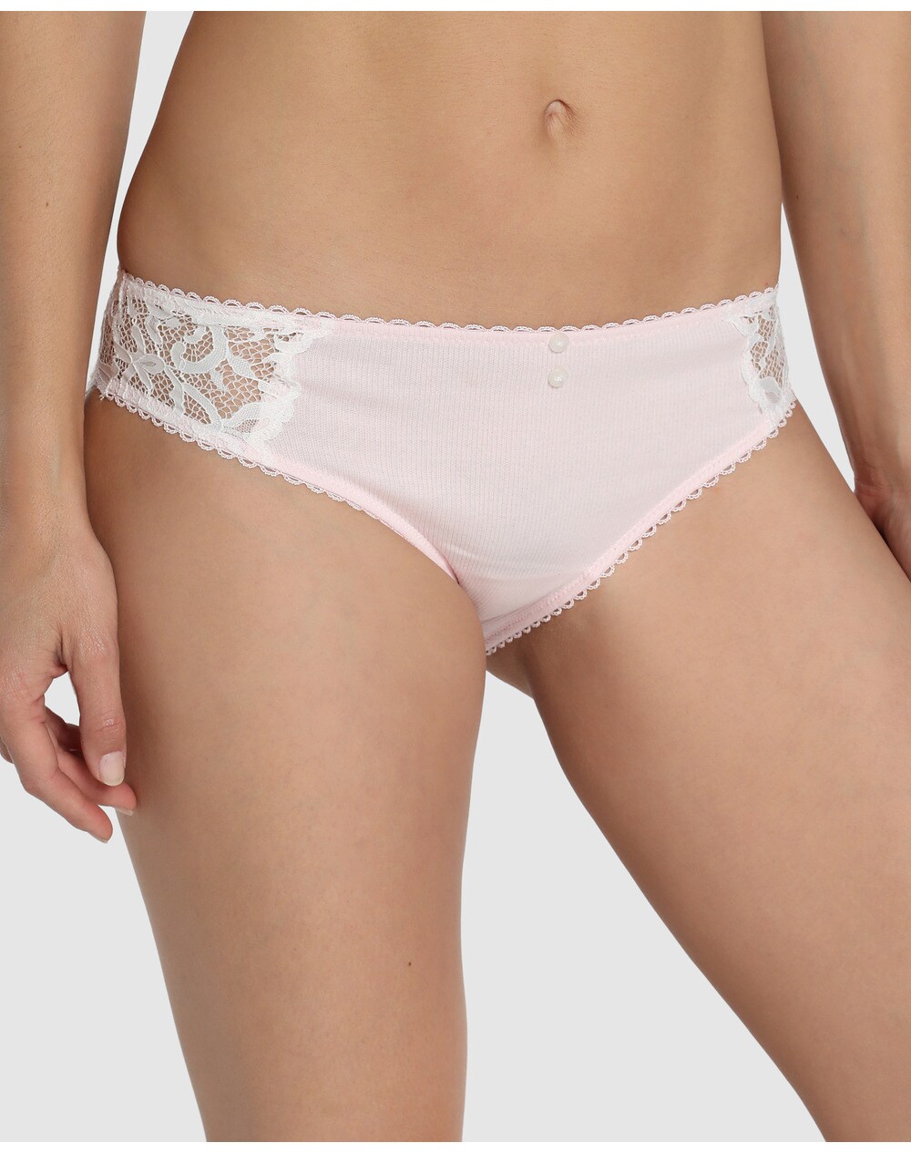 Pink lace briefs, Pink.