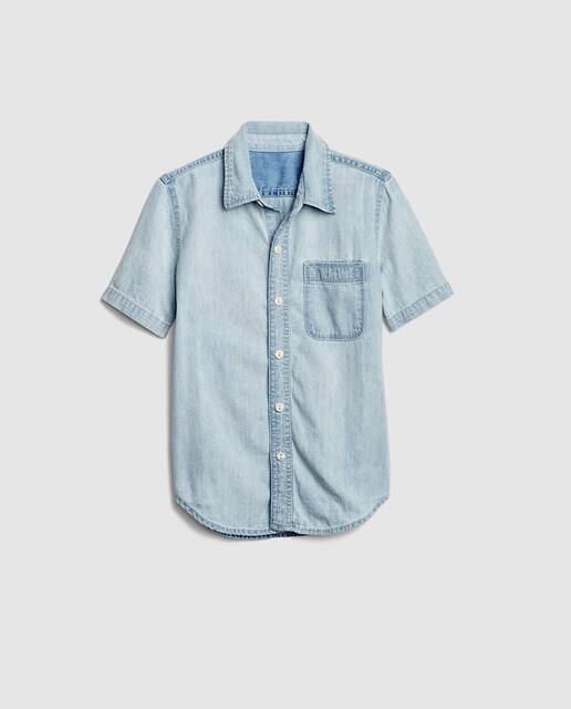 boys short sleeve denim shirt