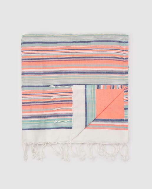 Kikoy multicolor El Corte Inglés com estampado às riscas Kikoy multicolor El Corte Inglés com estampado às riscas