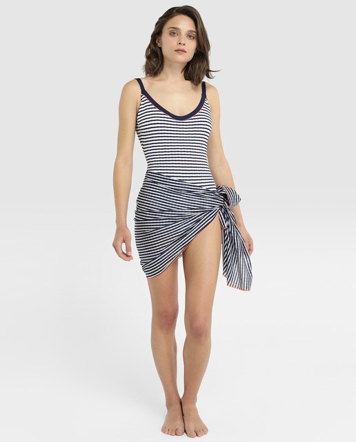 Páreo às riscas azul-marinho Páreo às riscas azul-marinho