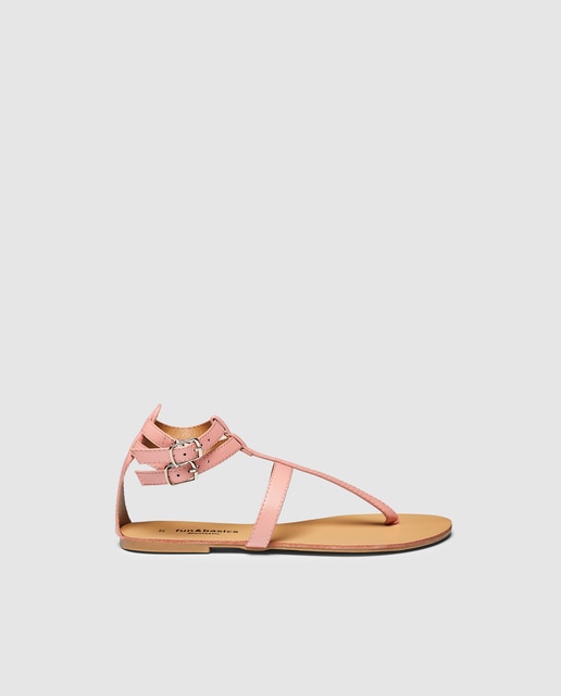 women's pink flat sandals