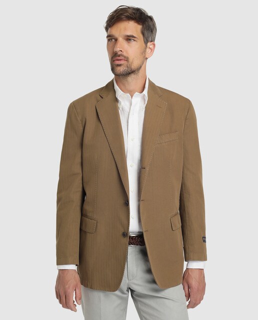 Blazer Regent de homem Brooks Brothers slim liso castanho Blazer Regent de homem Brooks Brothers slim liso castanho