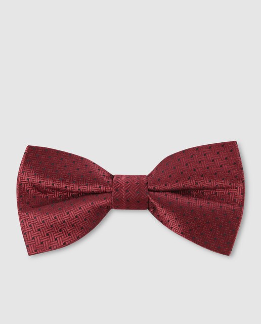 Laço Fórmula Joven grená com estampado de espiga