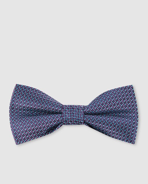 Laço Fórmula Joven azul-marinho com micro estampado geométrico