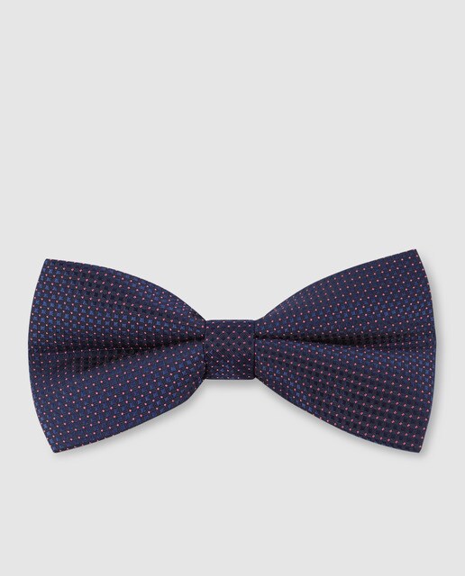 Laço Fórmula Joven azul-marinho aos micro quadrados e pontos