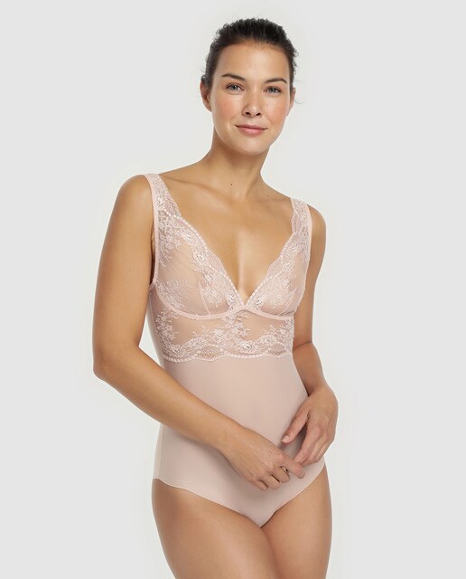 Body Charme nude com renda